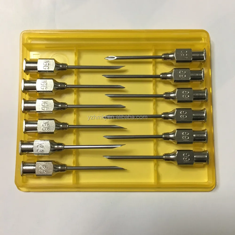 16g 40 Mm Veterinary Stainless Steel 16g 1 1/2 Inch Syringe Needle With
