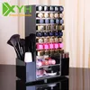 Acrylic rotating makeup organizer / acrylic spinning lipstick tower with make up brush holder