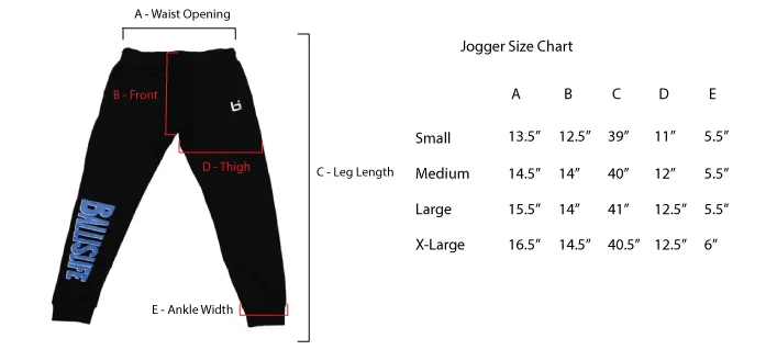 custom size joggers