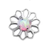 316L Surgical Stainless Steel Opal Body Piercing Casting M0.9 Top Threaded Ends