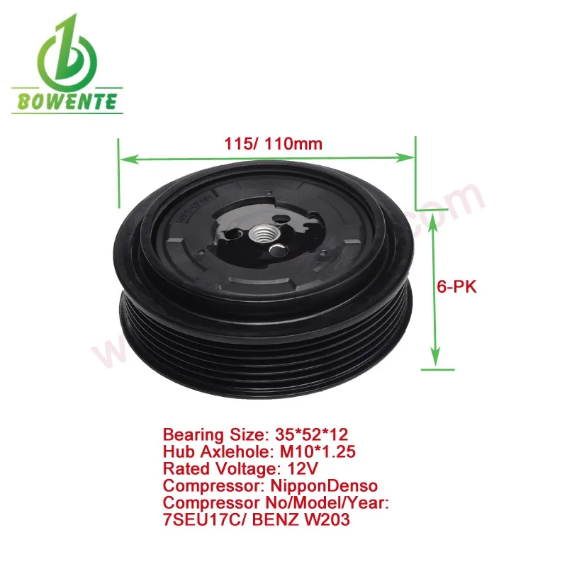 Denso 7seu17c Ac Compressor Clutch For W203 115/110mm/6pk Buy Ac