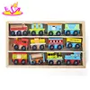2018 Best sale children 12 pcs wooden toy engines train cars collection compatible with all major train brands W04A378