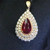 gemstone pendant for luxury jewelry Pendant Necklace Charm 18k gold natural ruby unheated pendant