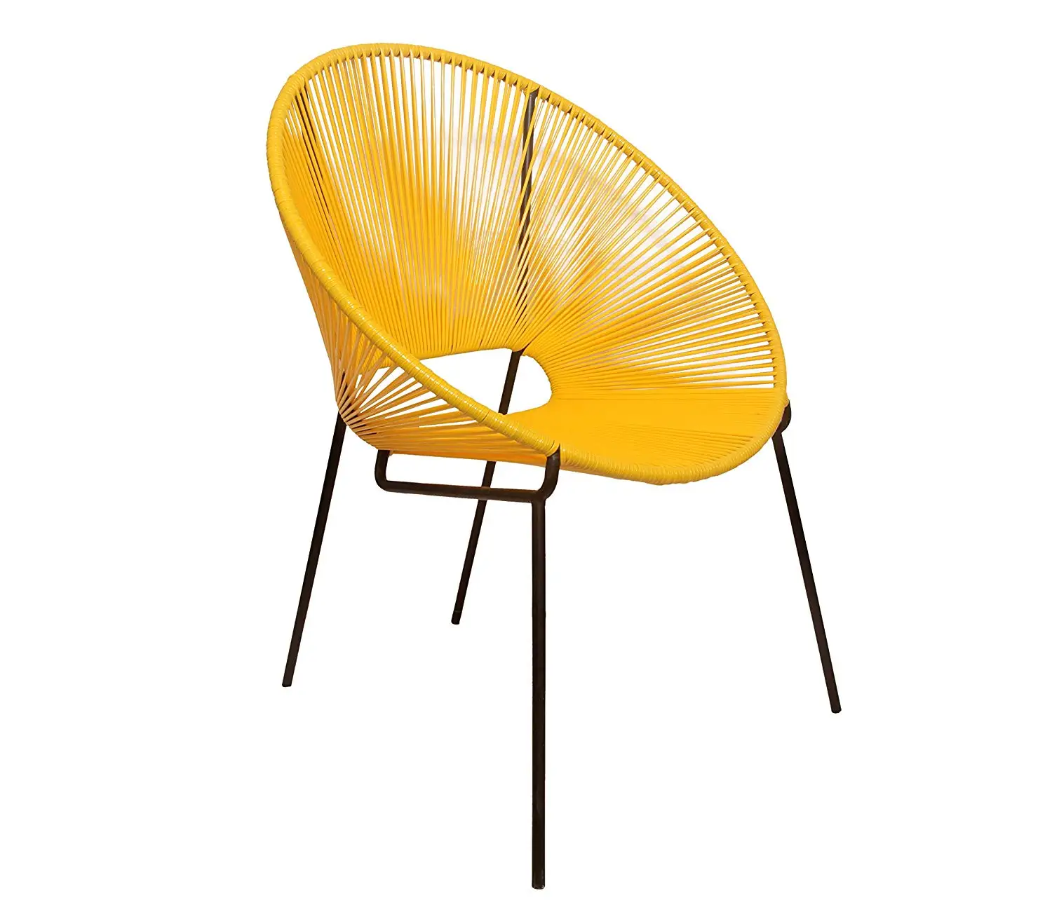 Madhu's COLLECTION Relax with Our take on The Classic Acapulco Lounge Chair (Yellow/Black). A Limited Edition MG Decor