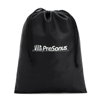 black cotton drawstring bag