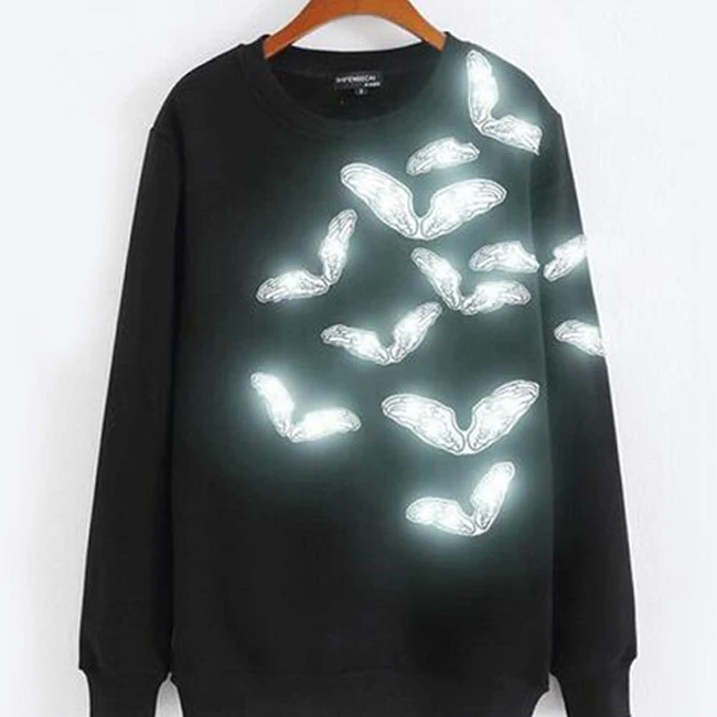 unisex motion sensor angel wing lights led light clothes