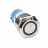 19mm ON OFF Latching Illuminated 1NO1NC SPST 12V Blue Led Lighted Push Button Switch