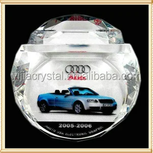 Round Shaped Crystal Card Holder For Desk As Business Gift Round Shaped Crystal Card Holder For