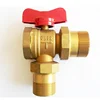 32mm Male Thread Brass Gas Angle Ball Valve With Butterfly Handle