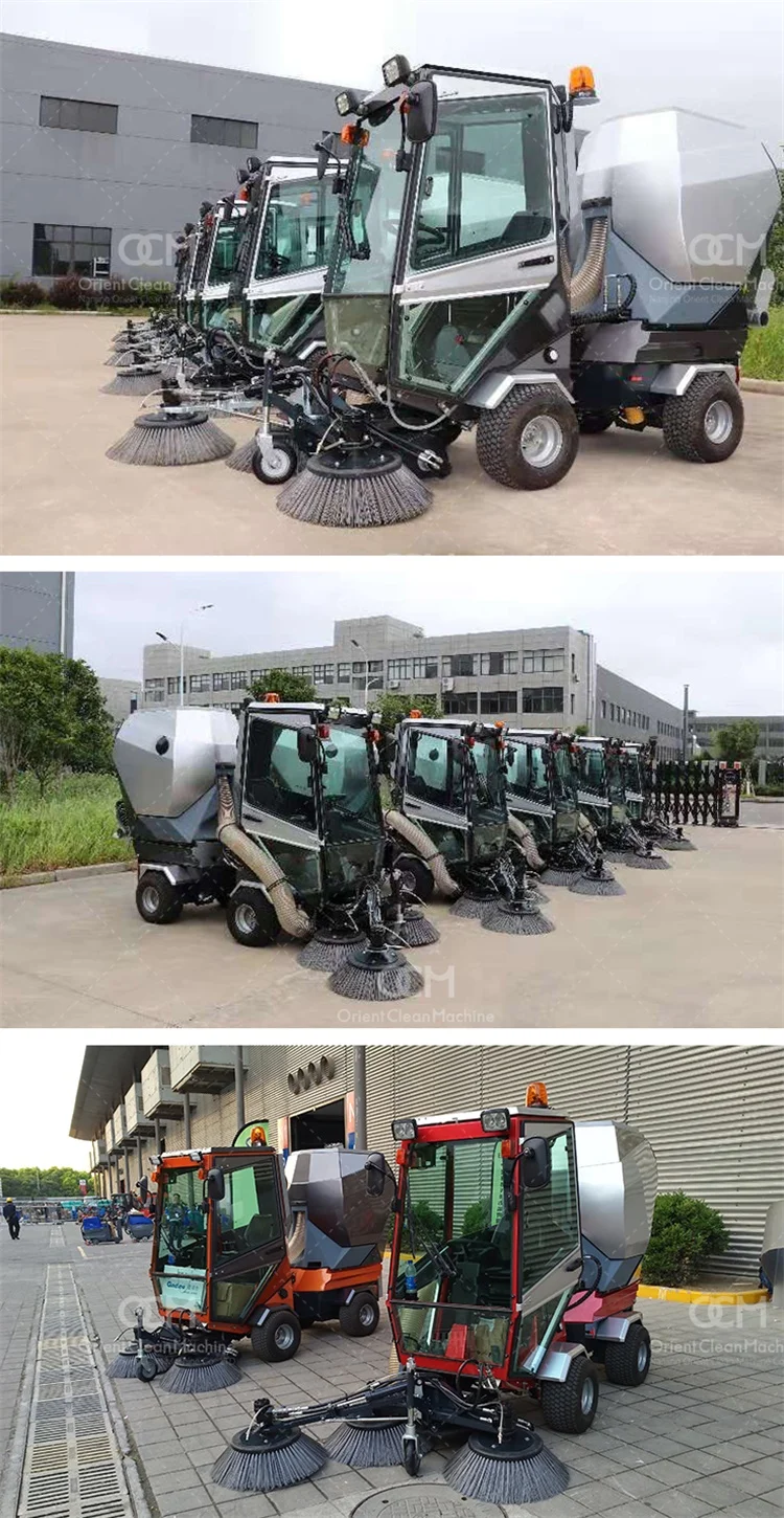 5031b Gasoline Power Driveway Vacuum Sweeper Cleaner Parking Lot Sweepers Vacuum Pavement