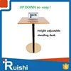 Height Adjust Gas Spring Round Coffee Table