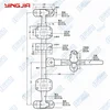 Truck Fittings Container Door Gear Locking Set, Heavy duty truck body door lock bar lock