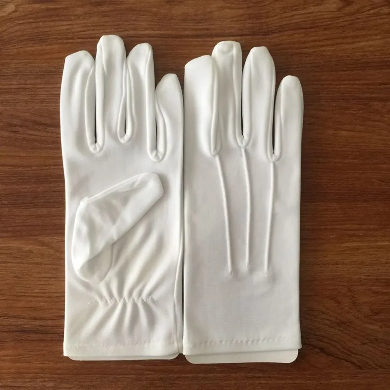 100 Cotton White Dress Gloves Uniform Martial Band Gloves Masonic