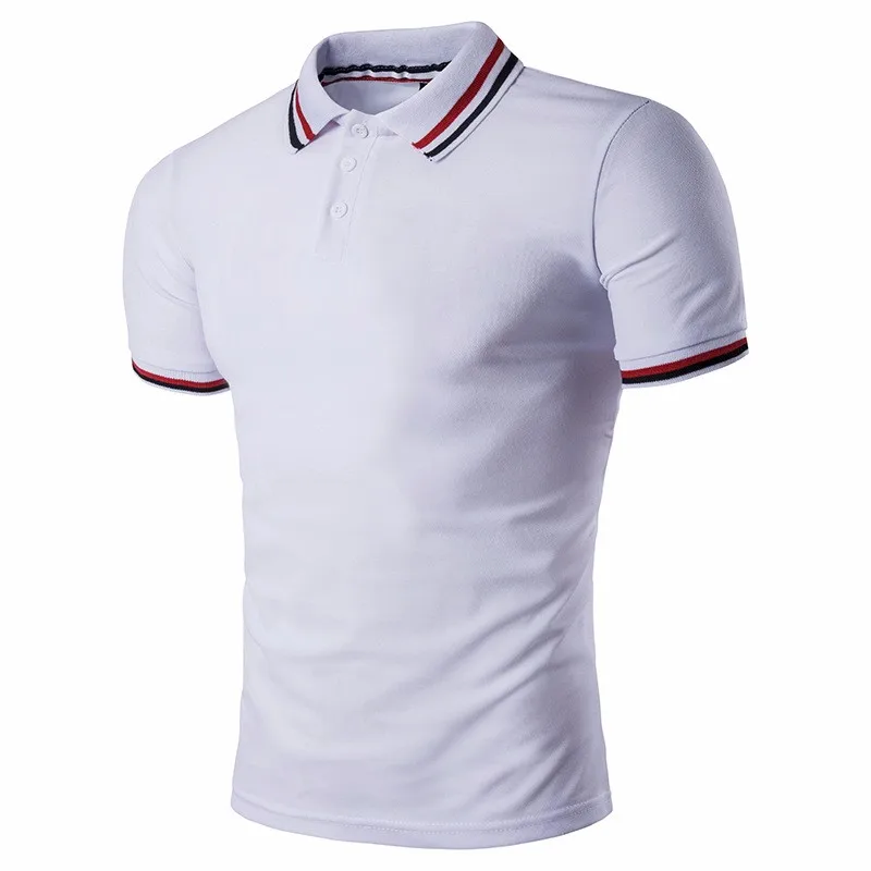 New Design Striped Placket Short Sleeve Polo T Shirt For Men - Buy T ...