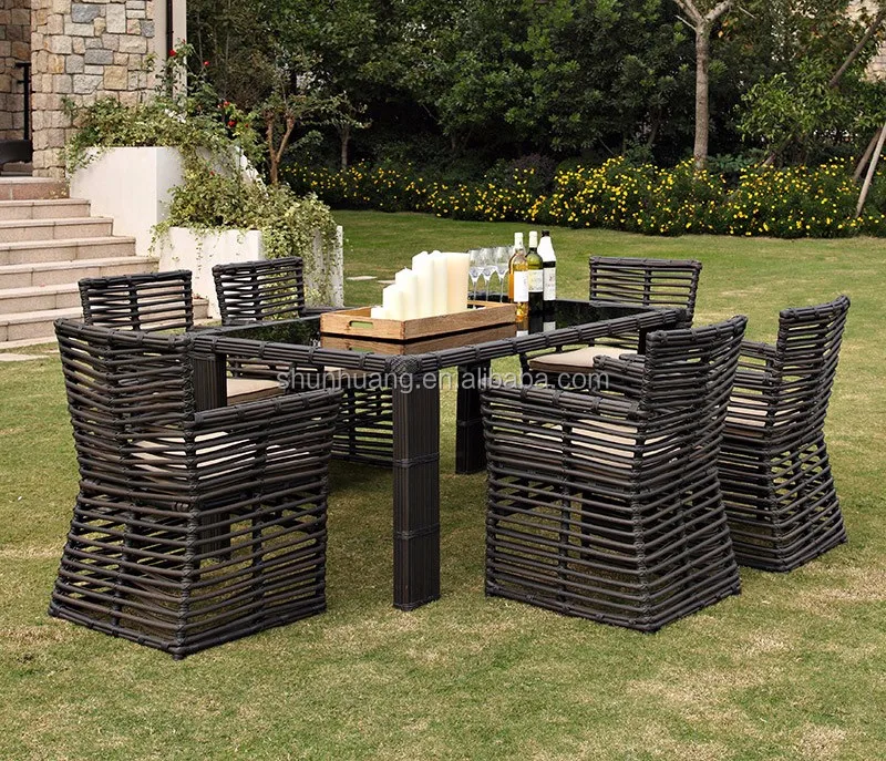 Good Quality Pe Rattan Dining Chair And Table Outdoor Furniture - Buy