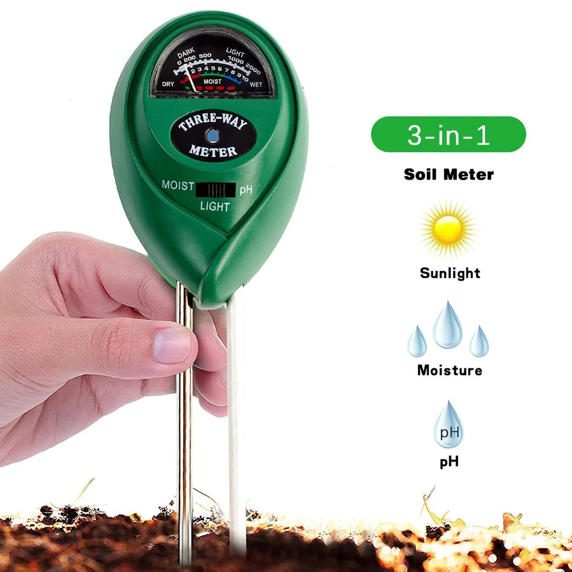 Soil Ph Meter Lowes Find Deals On Line At Get Quotations Soil Tester Kits Three In One Meter With Moisture Light And Ph Acidity Test