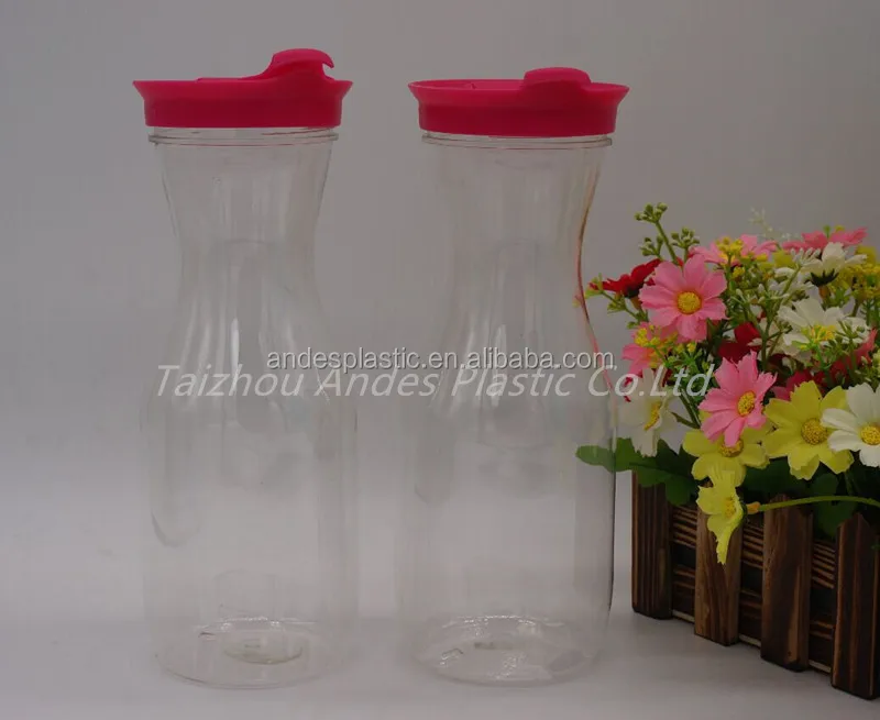 Ecofriendly 1l Plastic Bottle Carafe With Colorful Thread Lid Buy 1l