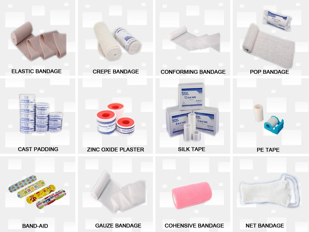 sport support synthetic elastic self-adhesive zinc oxide adhesive plaster bandage