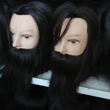 Cheap Natural Hair Male Mannequin Head With Hair Training Doll