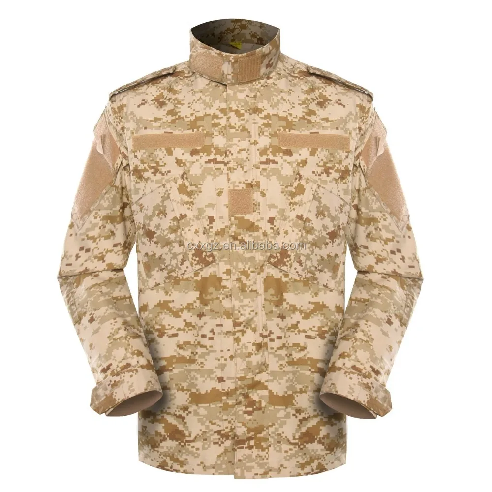 Poly coton... Manches longues Digital Camouflage Uniforme Chemise homme Woodland numérique 