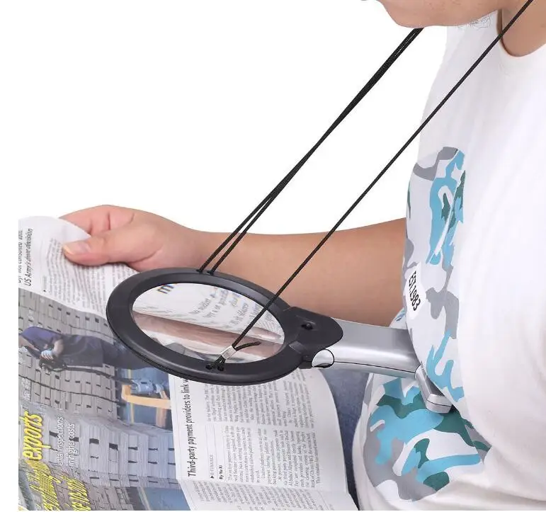 Mg11b1 Extra Large Neck Wear Magnifying Glass With Light For Seniors Reading Buy Magnifying