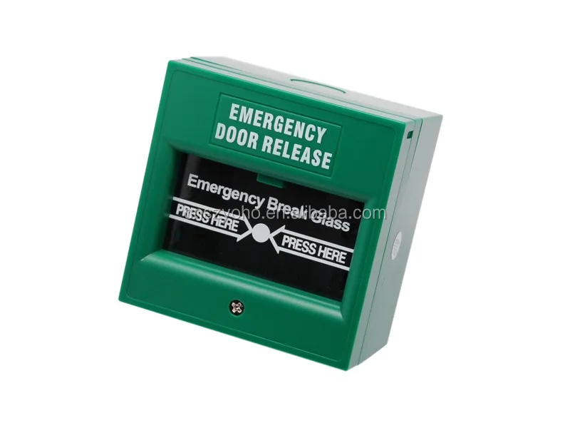 Green Color Single Pole Resettable Break Glass Fire Emergency Exit