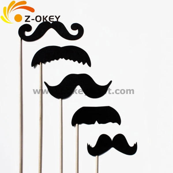 ZPP1557 Paper Photo Booth Props black mustache 5pieces set