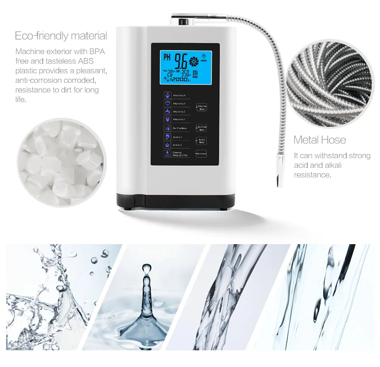 High technology Japan alkaline ionized water machine 7 plates water