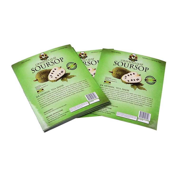 soursop teal packaging label