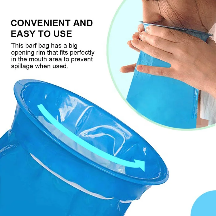 Disposable Leakproof Blue Vomit Bags For On The Go Use Emesis Bags Buy Vomit Plastic Bags