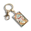 Creative Zinc Alloy Drop Rubber Key Chain with Specialized Customized Metal Paint Keys
