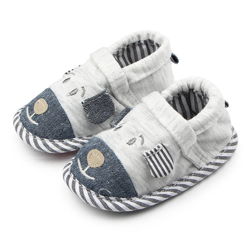 Wholesale Jeas Cloth Cute Teddy Bear Baby Toddler Shoes