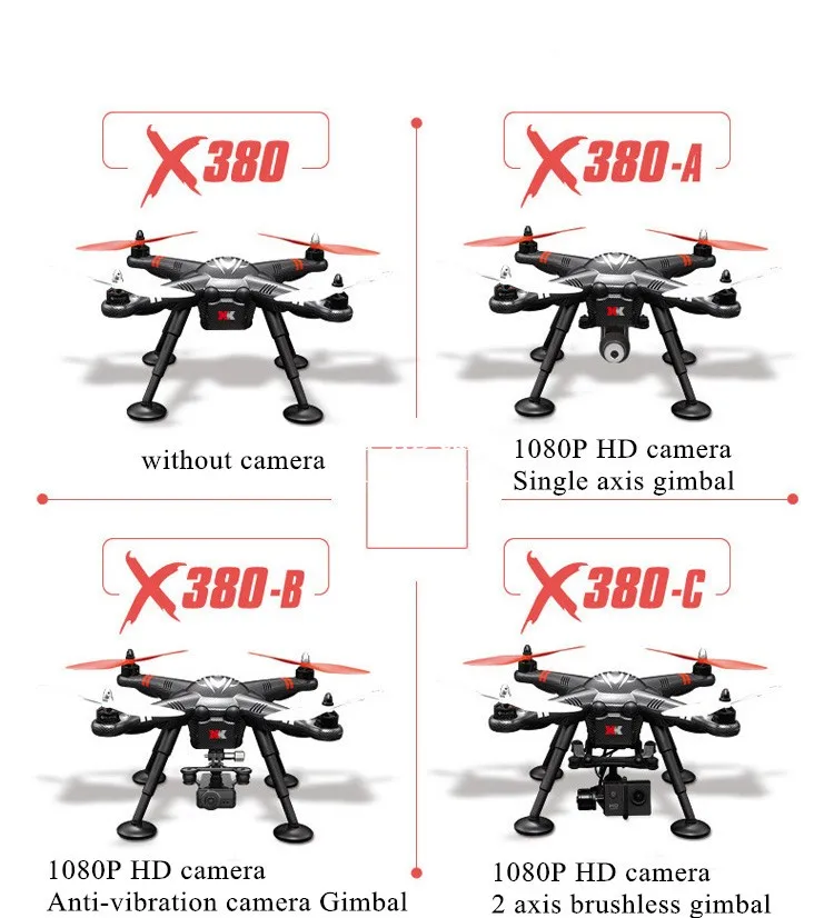 Xk Detect X380 X380-a X380-b X380-c Drone Quadcopter 2.4g 4ch Gps Spy