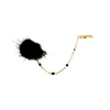 jz0083d New Design Fashion Gold Pompon Chain Brass Epoxy Resin Finger Ring for Young Ladies