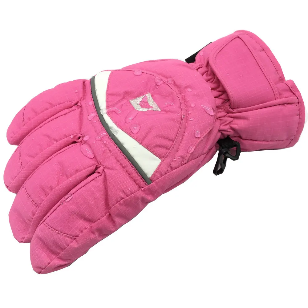 粉色热卖儿童滑雪手套