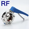 RF Sanitary Stainless Steel Manual Butterfly valve With Trigger Handle