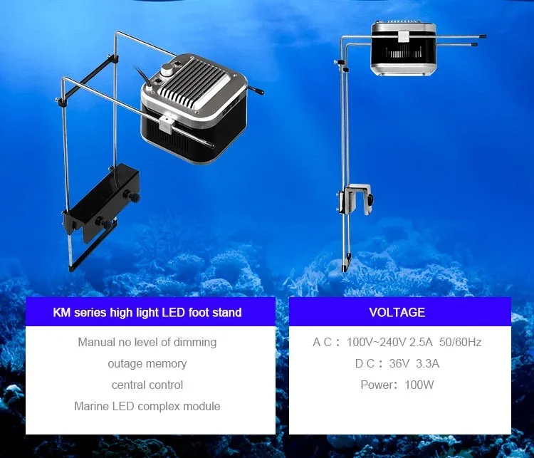 Professional adjustable bracket RoHs certification high quality full spectrum RGB coral reef aquarium led lighting