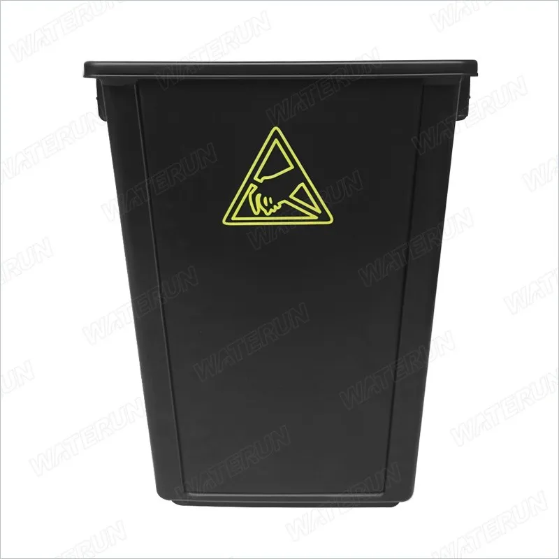 Plastic Dustbin Esd Conductive Cleanroom Waste Anti Static Garbage
