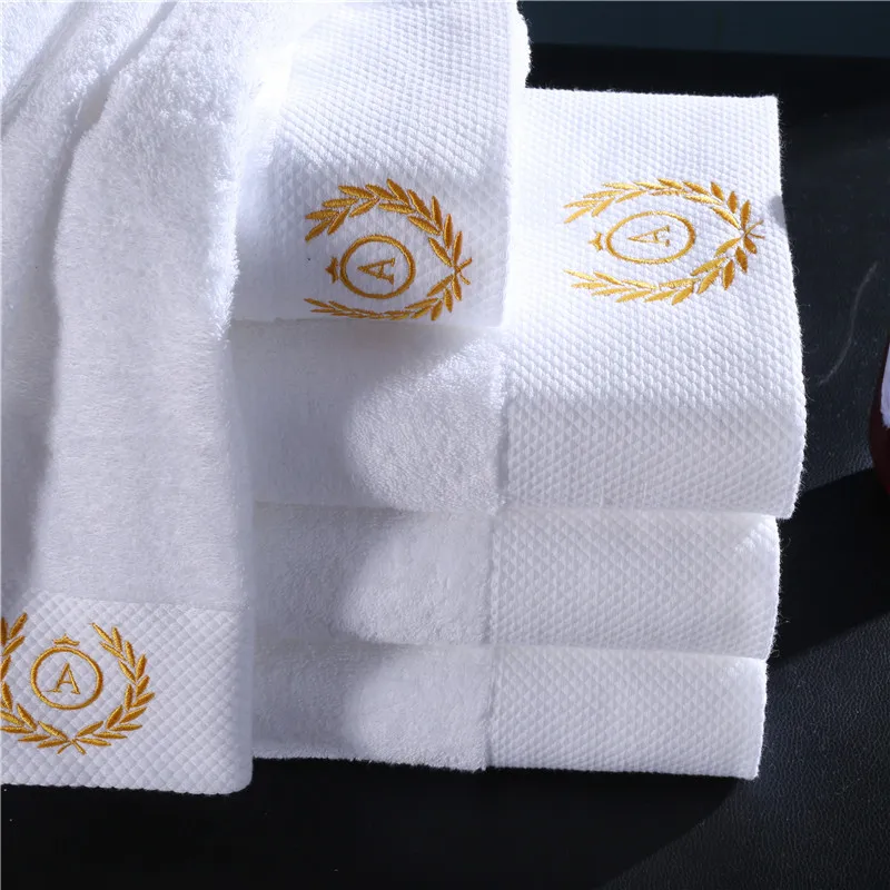 Wholesale Luxury Egyptian Cotton Bath Face Hand Towel Sets With Custom