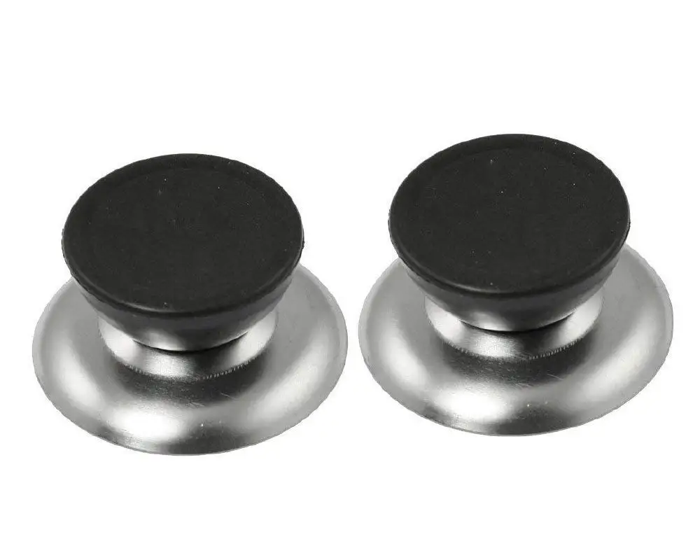 uxcell Stainless Steel Home Insulated Pan Pot Lid Cover Knob Cap Handgrip 3 Pcs Black