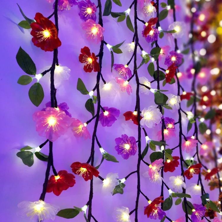 Outdoor Christmas Decoration Programmable Pink Flowers Led Light