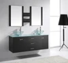 Tempered Glass Countertop Wall Mounted Bathroom Cabinet Foshan Manufacturers