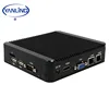 YanLing aluminum Nano itx Fanless linux mini pc server with 4 USB and 2 LAN