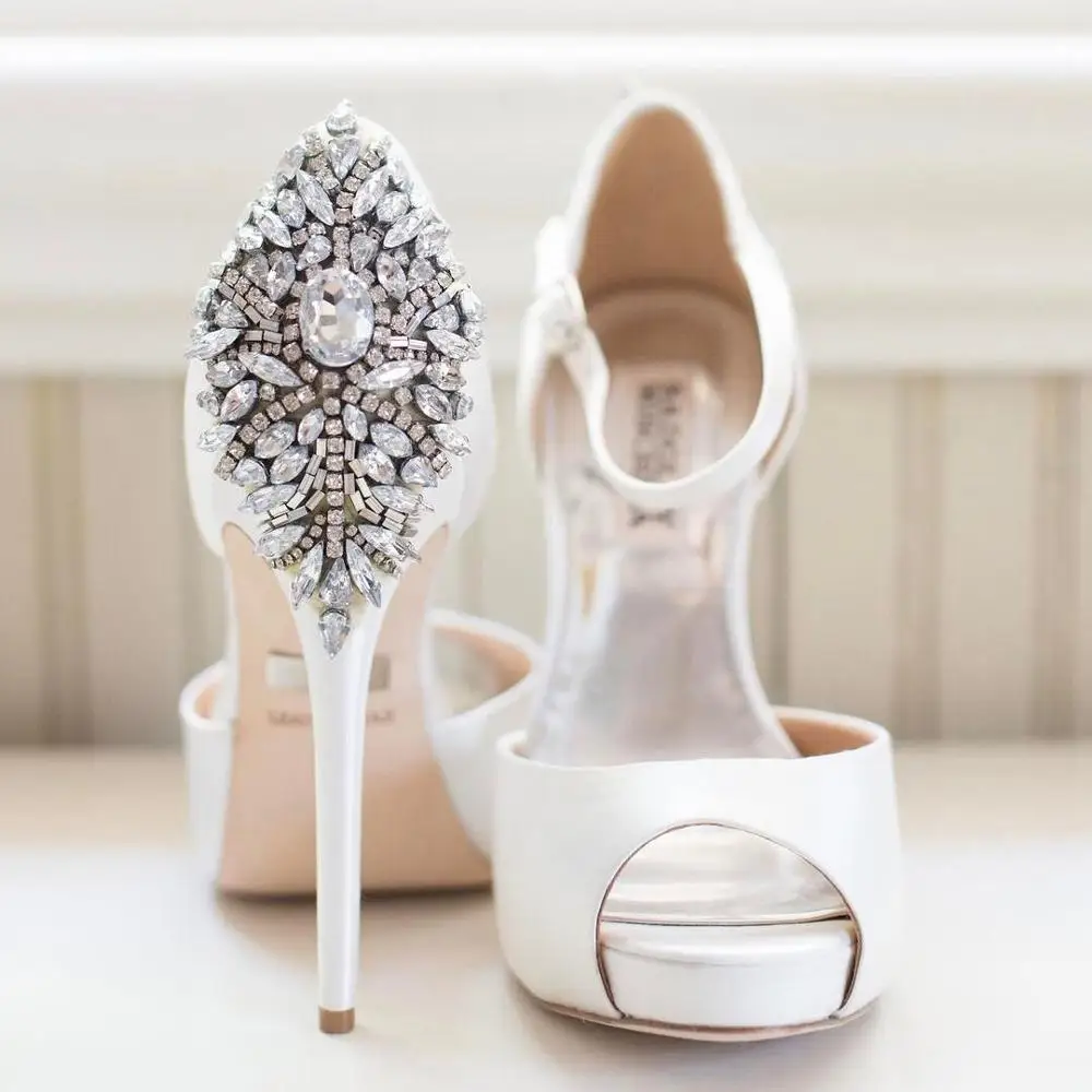 Zapatos de aleación 1PC Diamantes de Imitación de Cristal Flor Hebilla clips de Decoración de Boda Nupcial DSUK