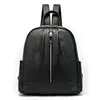 Factory Drop Shipping ODM OEM Black Leather School Backpack Bag Pattern 010