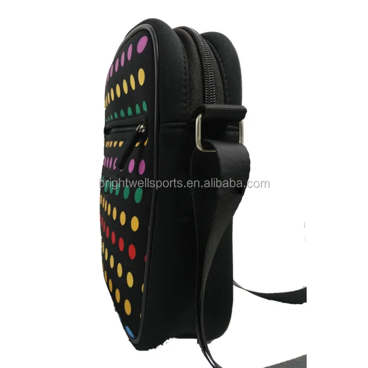 Multicolor Perforated Neoprene Sling Cross Body Bag For Women Ladies