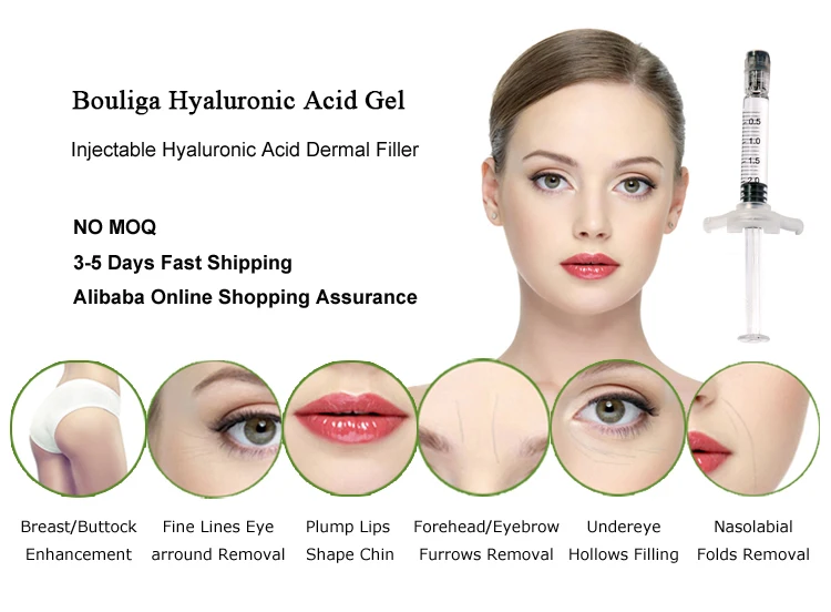 Medium Dermis 5ml Injectable Hyaluronic Acid Dermal Filler For Nasolabial Folds Buy 5ml