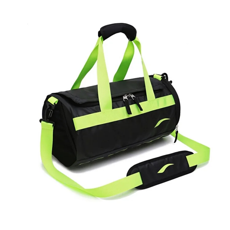 Weekend Nylon Team Duffel Bag Sports Cross Body Black Gym Bag With