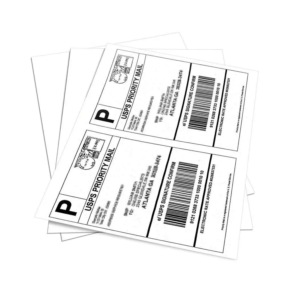 UPS 6,000 Half Sheet Laser/Inkjet Shipping Labels 2 UP  for USPS Paypal