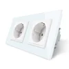 Livolo EU Standard Double Electrical Socket Wall Switch Socket VL-C7C2EU-11